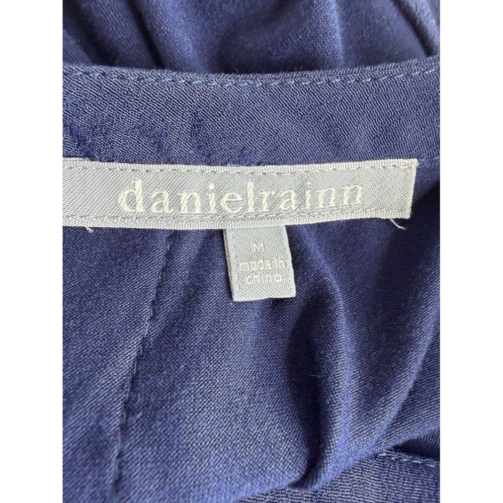NWT Stitch Fix Daniel Rainn Quin Cap Sleeve Mixed Material Top size Medium Blue - Picture 4 of 6